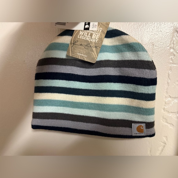 Carhartt Accessories - Carhartt women’s Multicolored Blue Knit Cap